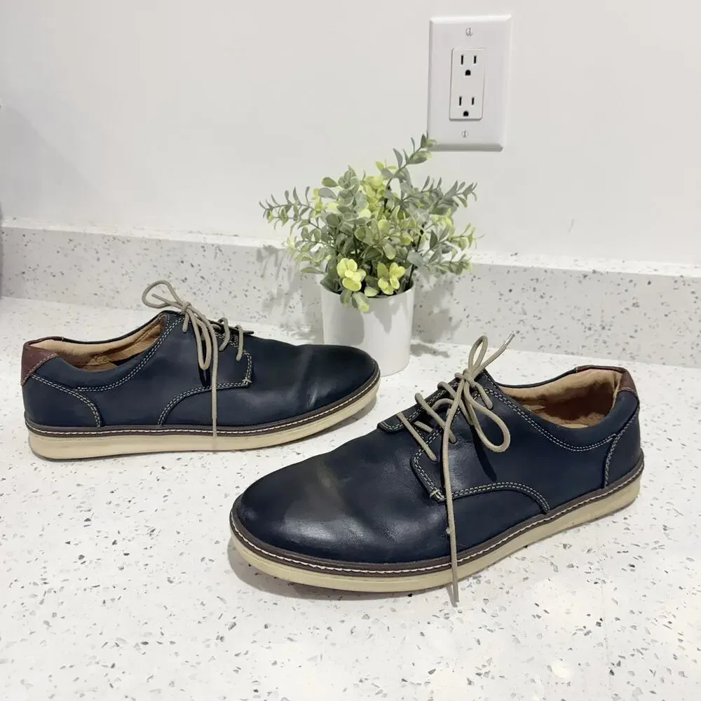 Johnston & Murphy McGuffey Plain Toe shoes Navy Size 11 W